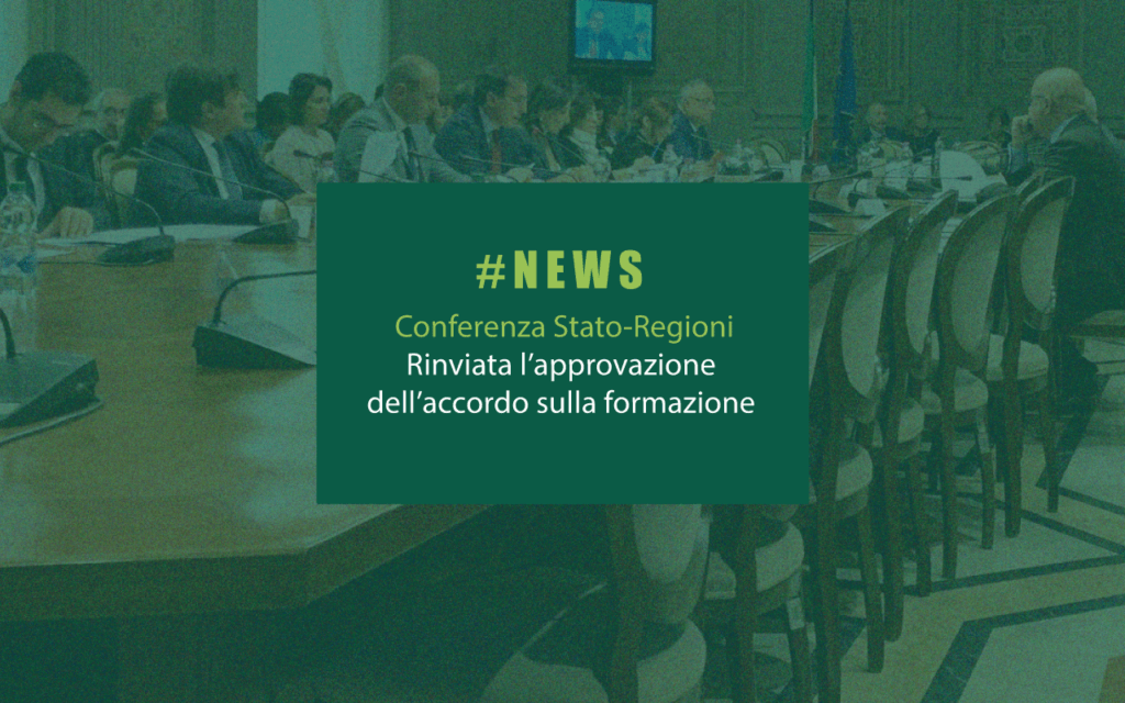Conferenza Stato-Regioni: rinviata l'approvazione dell'accordo sulla Formazione